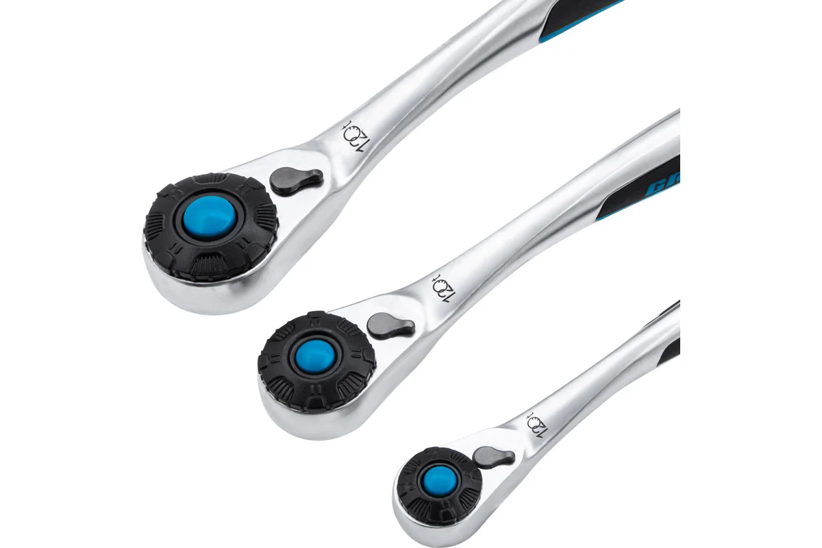 Набор инструментов 216 предметов, 120 зубьев, CrV 1/2", 3/8", 1/4"// Gross