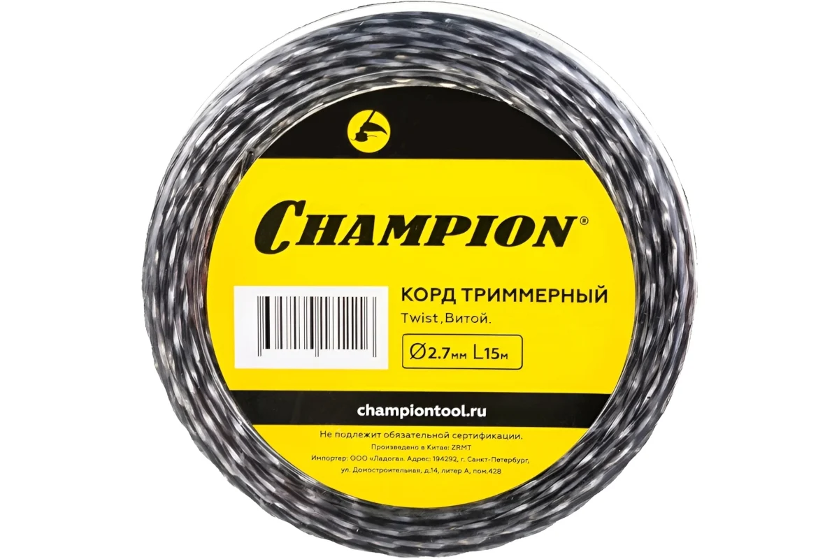Корд трим.CHAMPION Twist 2,7мм* 15м (витой)