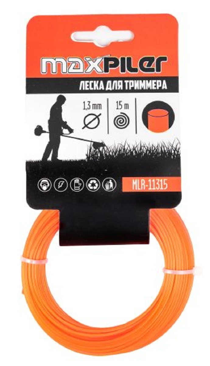 Леска для триммеров MAXPILER 1.3мм*15м, круг