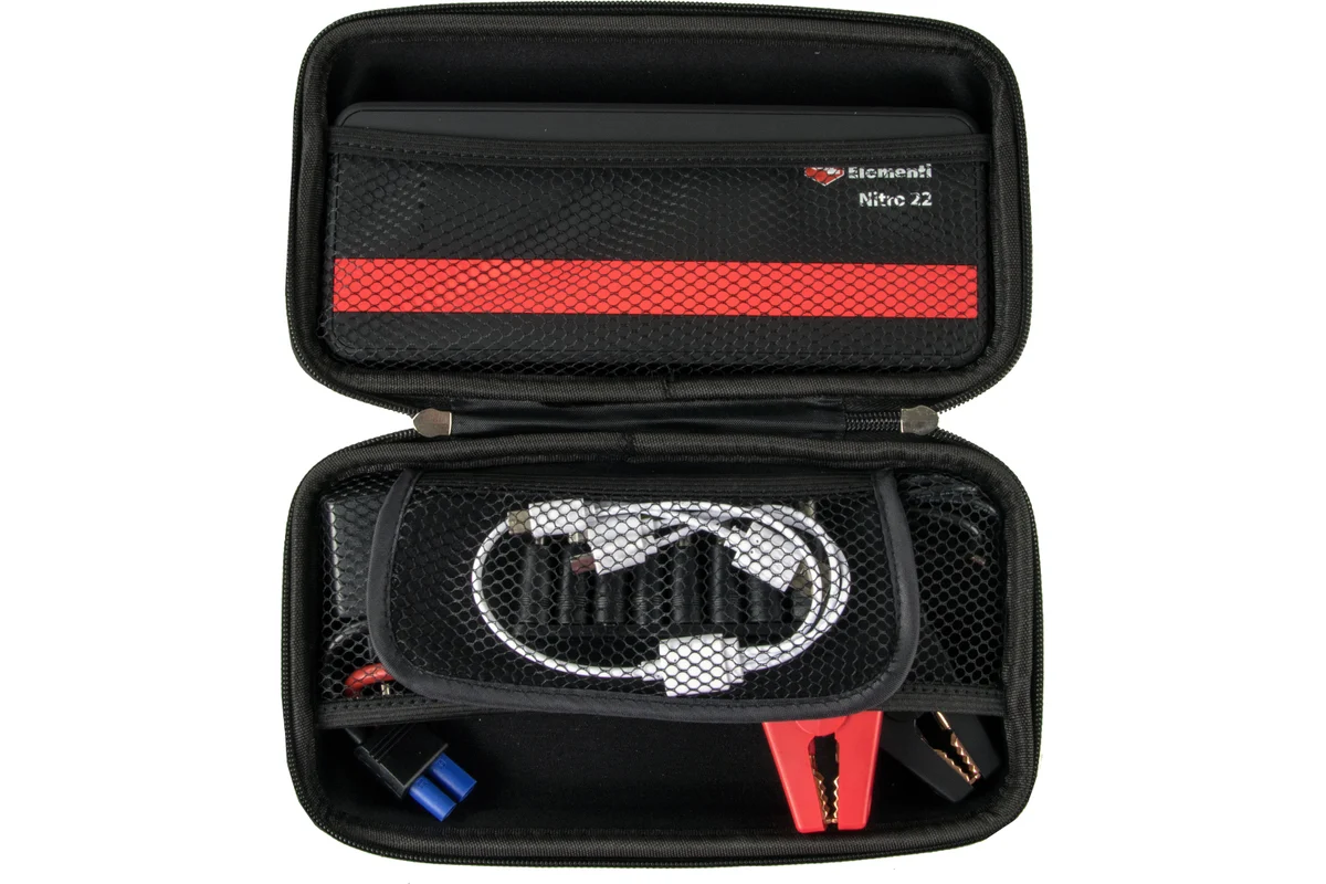 Пусковое устройство QUATTRO ELEMENTI Nitro 22 Air  (12В,22000 мАч, 700 А,компрес USB, LCD -  фонарь)
