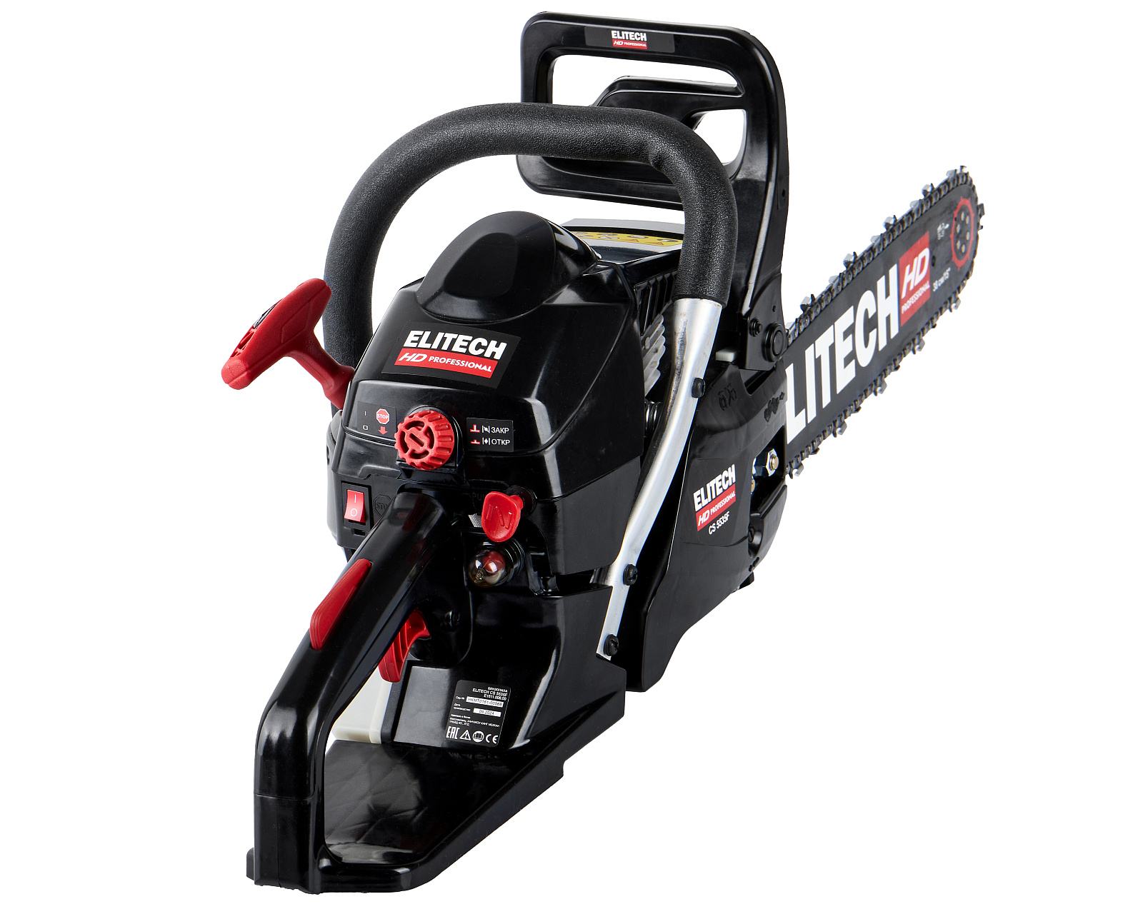 ELITECH HD CS 5535F (E1611.006.00)Бензопила,54.5см3,2.6кВт\3.5л.с.,шина38см,0.325",1,5, 5,2кг