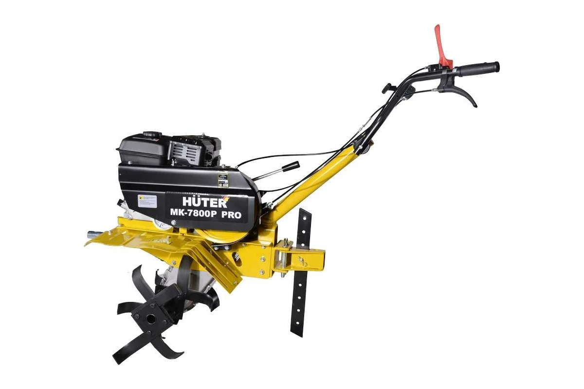 Мотоблок HUTER МК-7800P PRO , 7.8л.с.,4хт.дв.208см3.,бак 3,6л, ш.обр.100см,91,8 кг