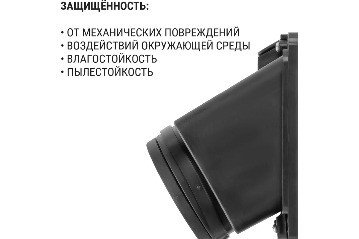 Розетка настенная с загл. наклон. каучук 3Р+РЕ 32А 380В IP44 TDM*