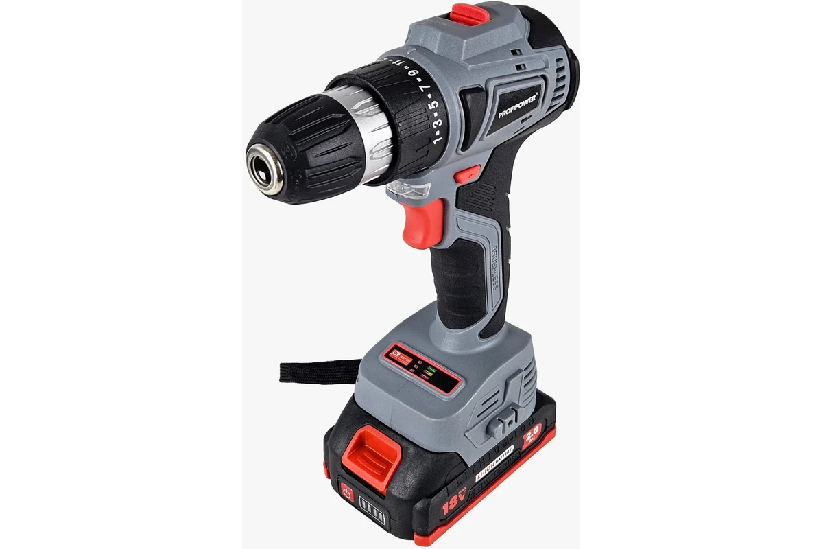 Аккумуляторный б/щ шуруповерт PROFIPOWER MKBL-18BT (18В,Li-ion-2шт, 2.0Ач, 0,8-10мм,40нм,маг