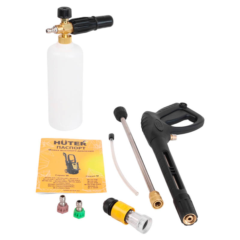 HUTER Мойка высокого давления W 210I PROFESSIONAL, 220В, 2,6кВт, 210бар, 450л/ч, Al. помпа