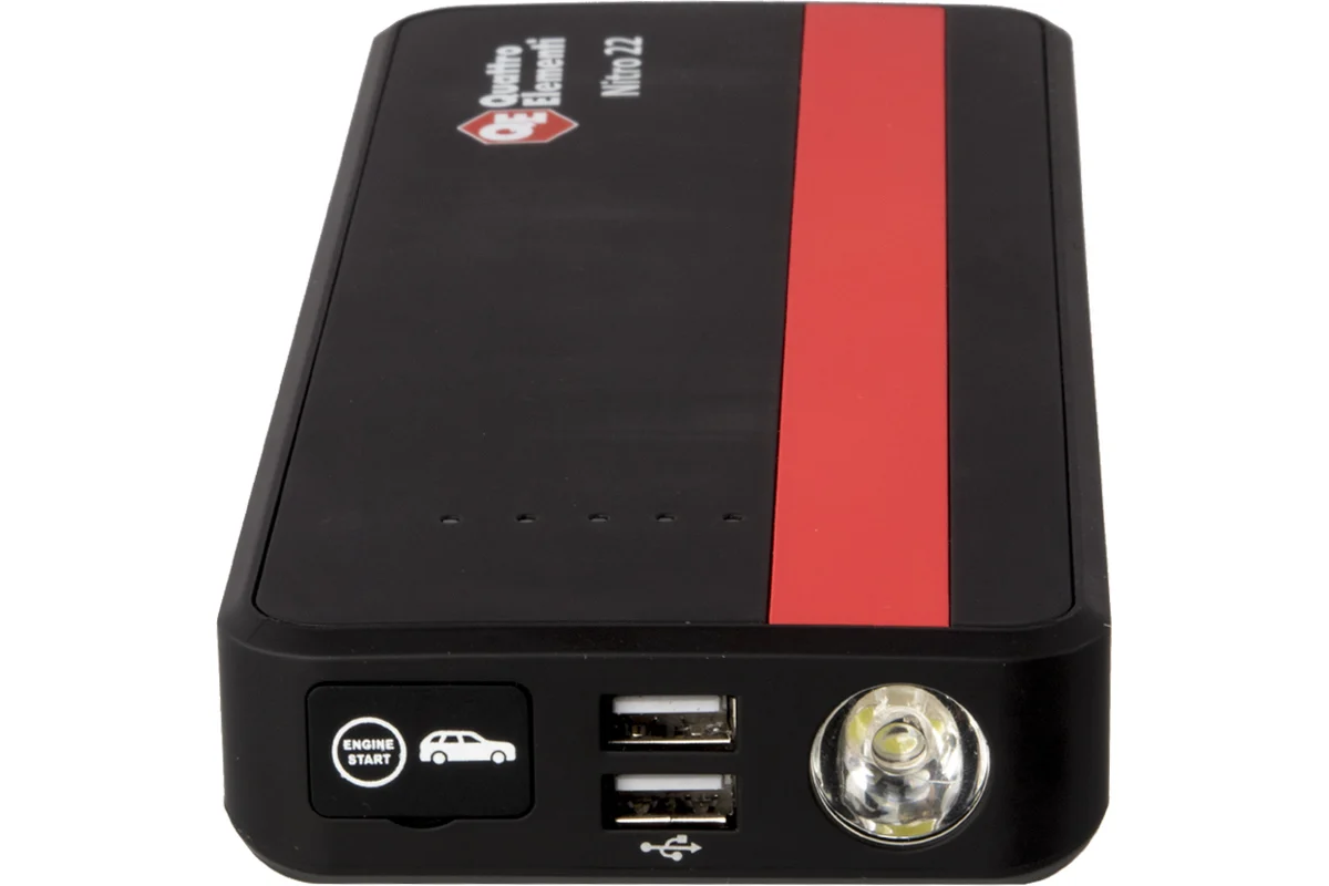 Пусковое устройство QUATTRO ELEMENTI Nitro 22 Air  (12В,22000 мАч, 700 А,компрес USB, LCD -  фонарь)