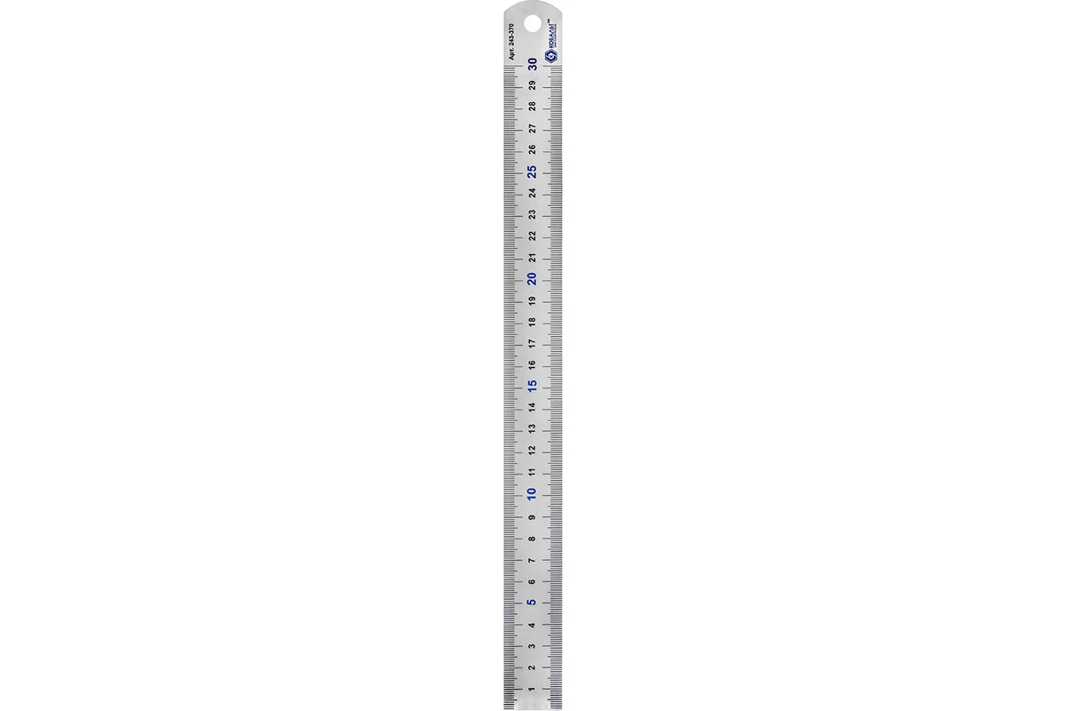 Линейка КОБАЛЬТ 300 × 28 × 0.7 мм, нерж.сталь
