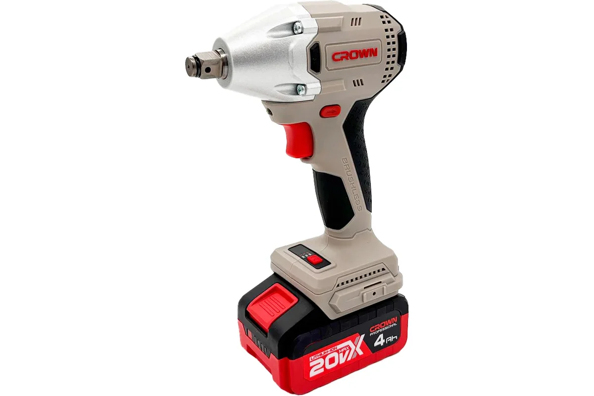 Гайковерт ударный аккумуляторный BL CROWN CT22046HX-4S TB 20В, 350Нм, 1/2", 1*4Ач, сумка