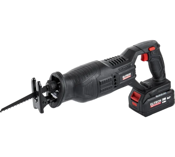 ELITECH HD SSC 2028BL (E2206.027.01) Пила саб.ак.б/щет,20В,1х4.0Ач,ELP,0-2800об/мин,ход-25.4мм,рез-1