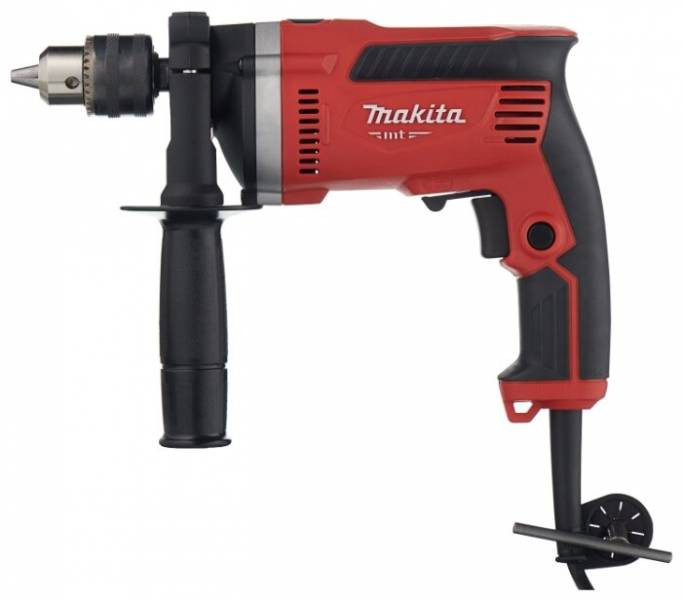 Makita M8100 Дрель ударная 13мм, 710Вт, 3200 об/мин.,ЗВП, бетон 16 мм, 1 скорость, рукоятка (красная