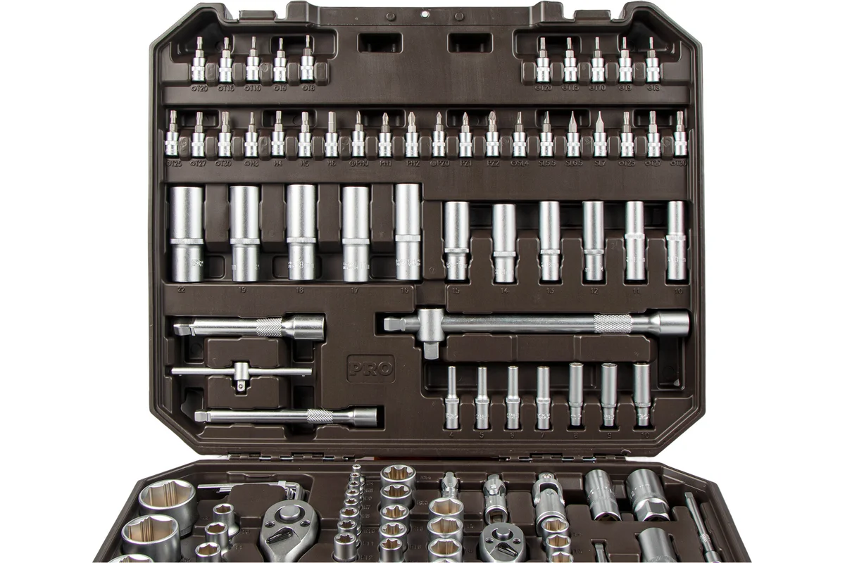 Набор головок и бит 171пр. 1/4",3/8",1/2" PRO STARTUL DAKAR (PRO-171DK)