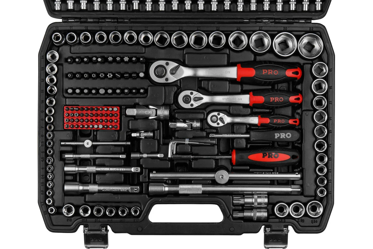 Набор головок и ключей 216пр. 1/4",3/8",1/2" PRO STARTUL STUTTGART (PRO-216S)