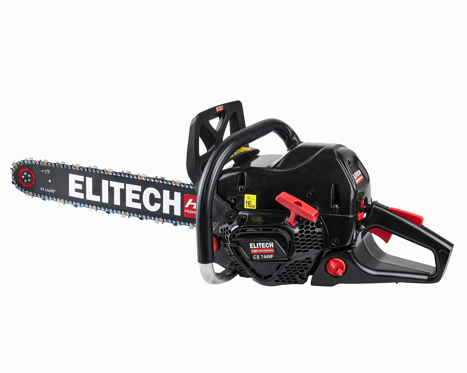ELITECH HD CS 7449F (E1611.008.00) Бензопила,75.3см3,3.6кВт\4.9л.с.,шина 51см,3/8",1,5, 7.1кг