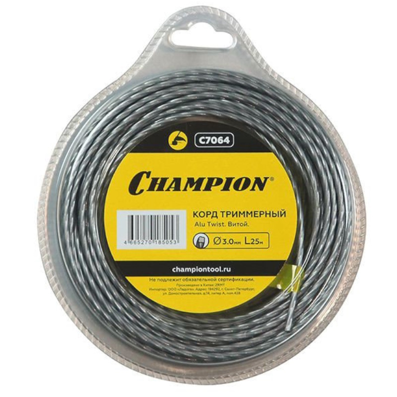 Леска 3,0мм х 25м, Alu Twist, профиль витой //CHAMPION