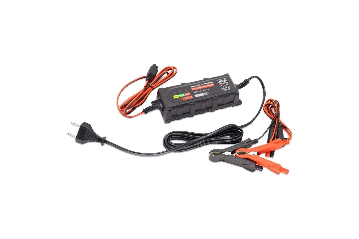 Зарядное устройство для автомобильного аккумулятора AVS BT-1S(1А,20W) 6/12V 
