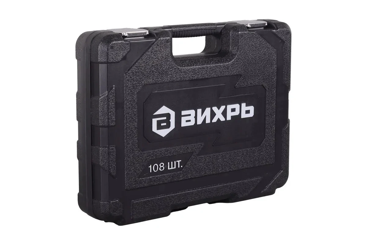 Набор инструментов, 1/2", 1/4", в кейсе 108 предм Вихрь