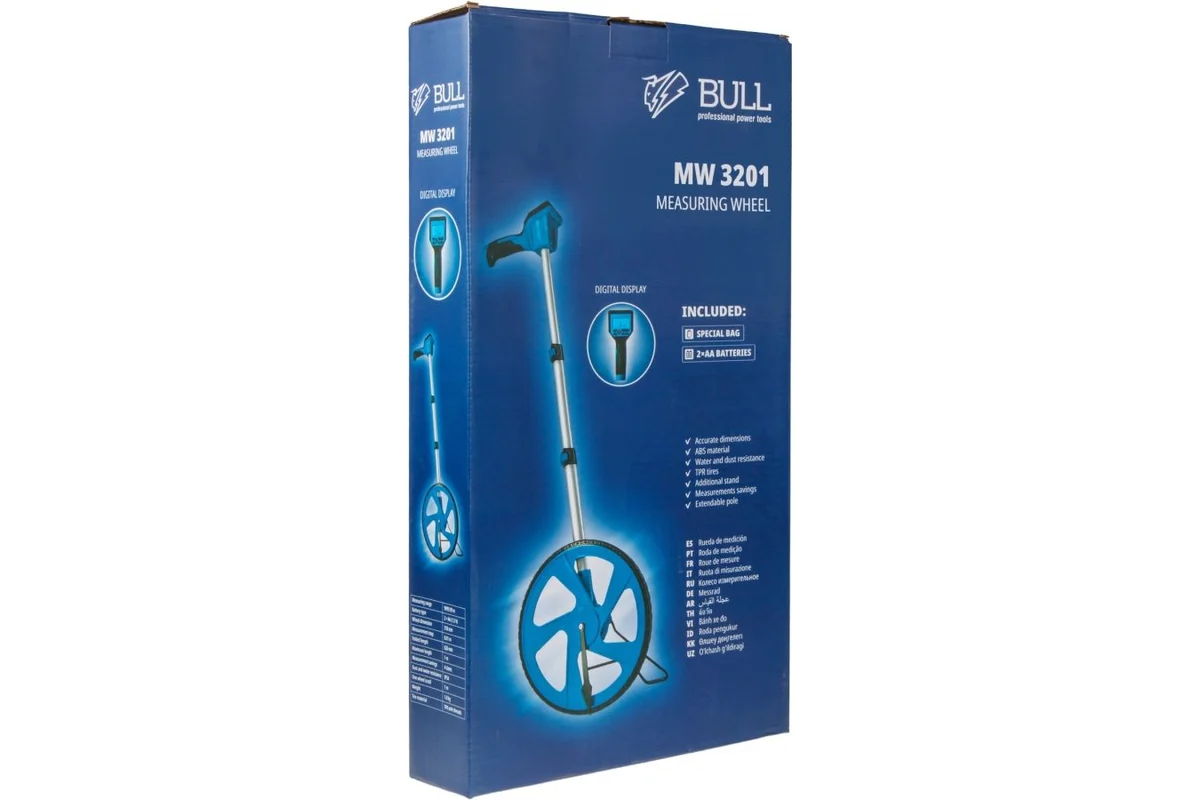 Колесо измерительное (курвиметр) BULL MW 3201 в кор. LCD дисплей, 318 мм, 620-1000 мм - высота