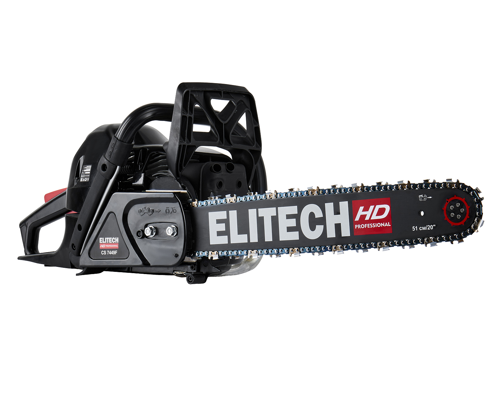 ELITECH HD CS 7449F (E1611.008.00) Бензопила,75.3см3,3.6кВт\4.9л.с.,шина 51см,3/8",1,5, 7.1кг