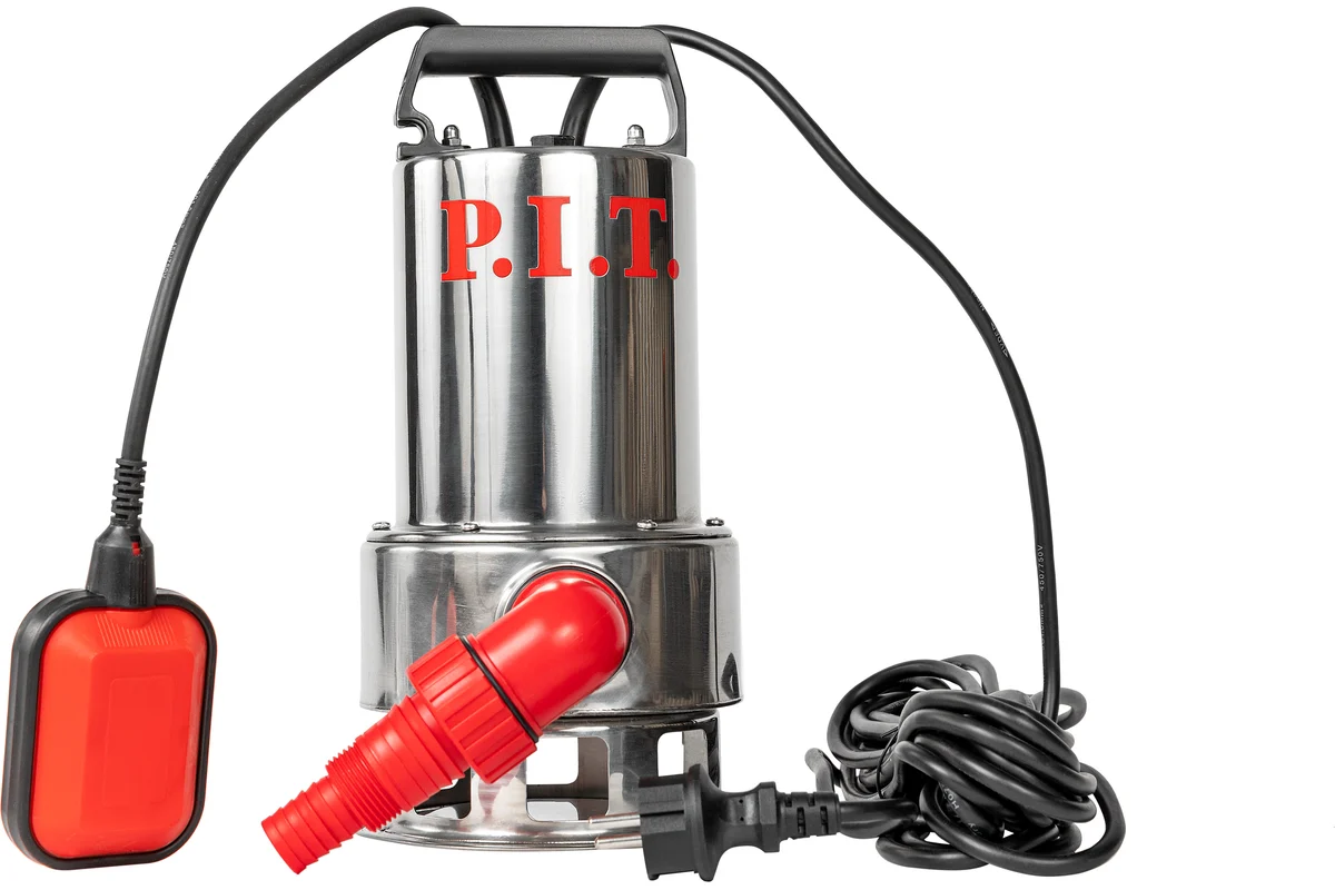 Насос дренажный электрич. P.I.T. PSW900-W2 (900Вт, грязная вода, напор 9м, 250л/мин, нерж. сталь)