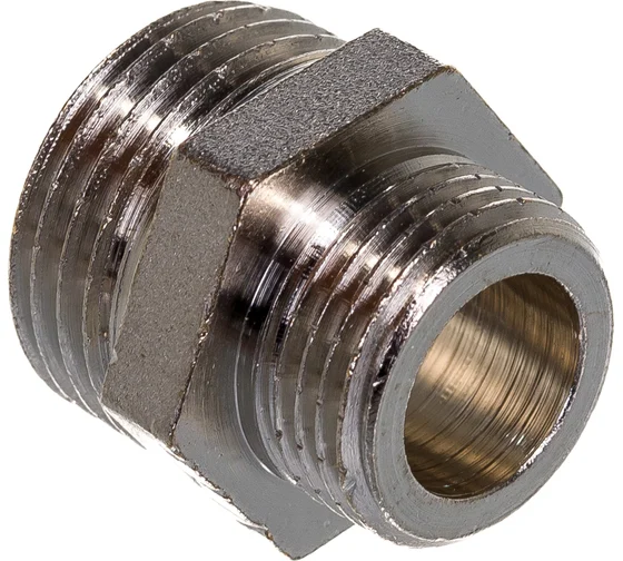 Ниппель переходной 1/2"х3/8" (10/750) //Valtec//ЭЛЬФ