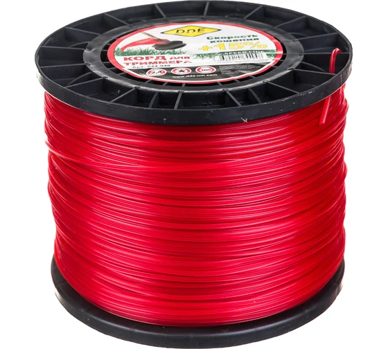 Корд триммерный на катушке DDE "Speed line" (звезда) 2,4 мм х 360 м, красный (644-948)