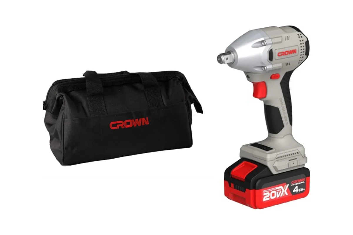 Гайковерт ударный аккумуляторный BL CROWN CT22046HX-4S TB 20В, 350Нм, 1/2", 1*4Ач, сумка