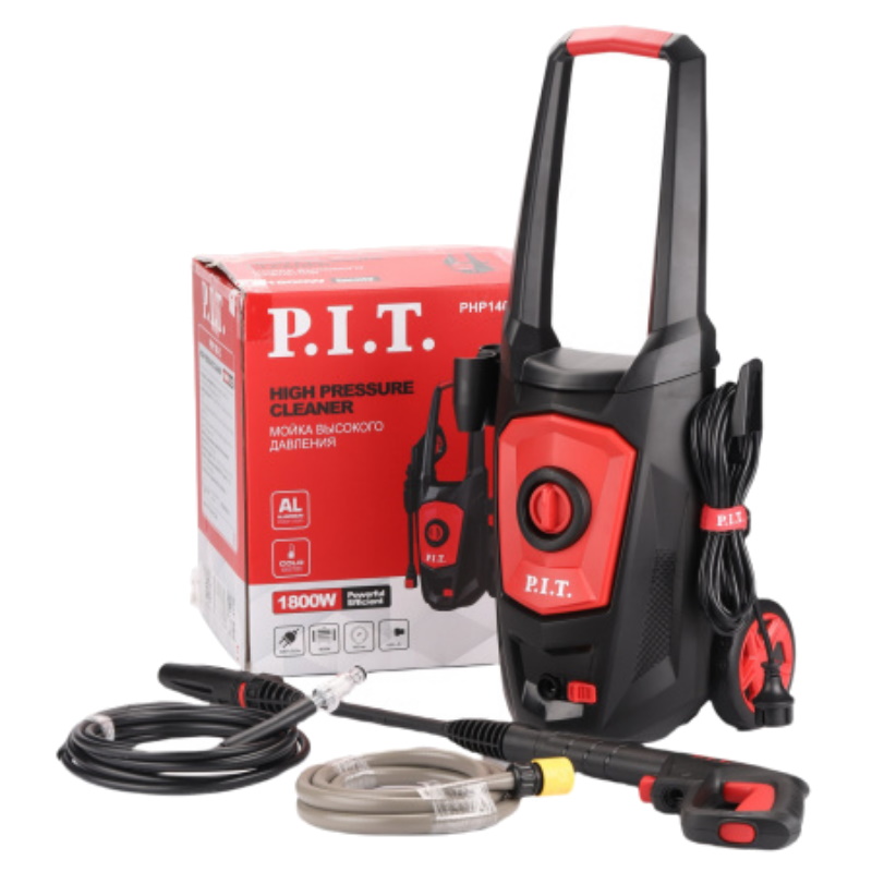 Мойка высокого давления электрич. P.I.T. PHP140-C1 (1800Вт, 140бар, 420л/час, колеса, бак для пены)