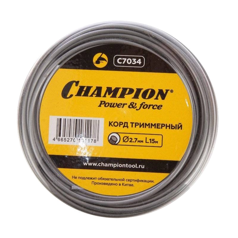 Корд трим.CHAMPION Aluminium  2.7мм*15м (круглый)