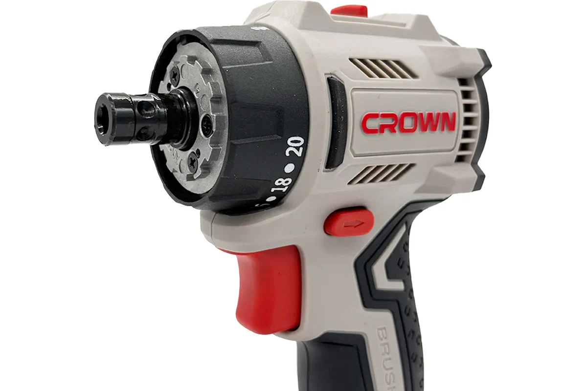 Дрель-шуруповерт аккумуляторная со смен. патр. CROWN CT21131HQX-2 BMC 20В B3+, Бесщеточный, 2х2.0Ач 