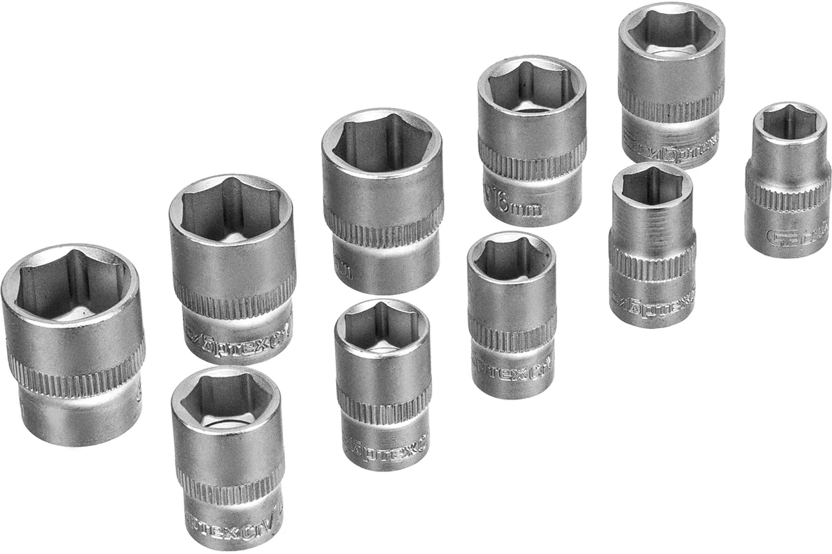 Набор инструментов, 1/2", 3/8", 1/4", пластиковый кейс 215 предм.// Сибртех