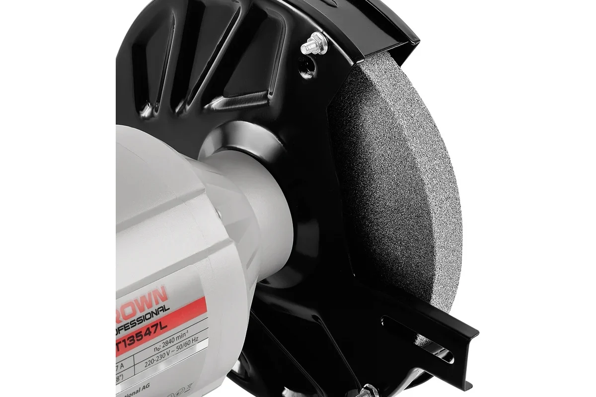 Точильный станок CROWN CT13547L, 350 Вт, 2840 об/мин,  круг 200х32/12,7 мм, 12 кг