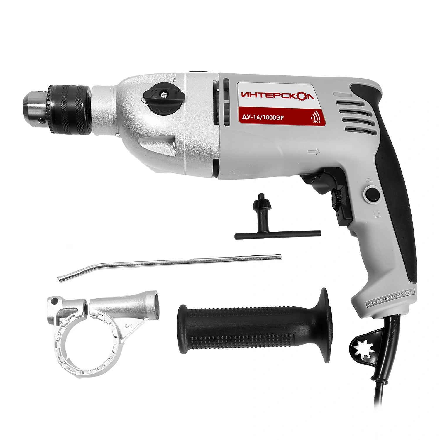 ДУ-16/1000ЭР ИНТЕРСКОЛ  Эл.Дрель ударная, 1000 Вт, клп до 13мм, 2х скоростная