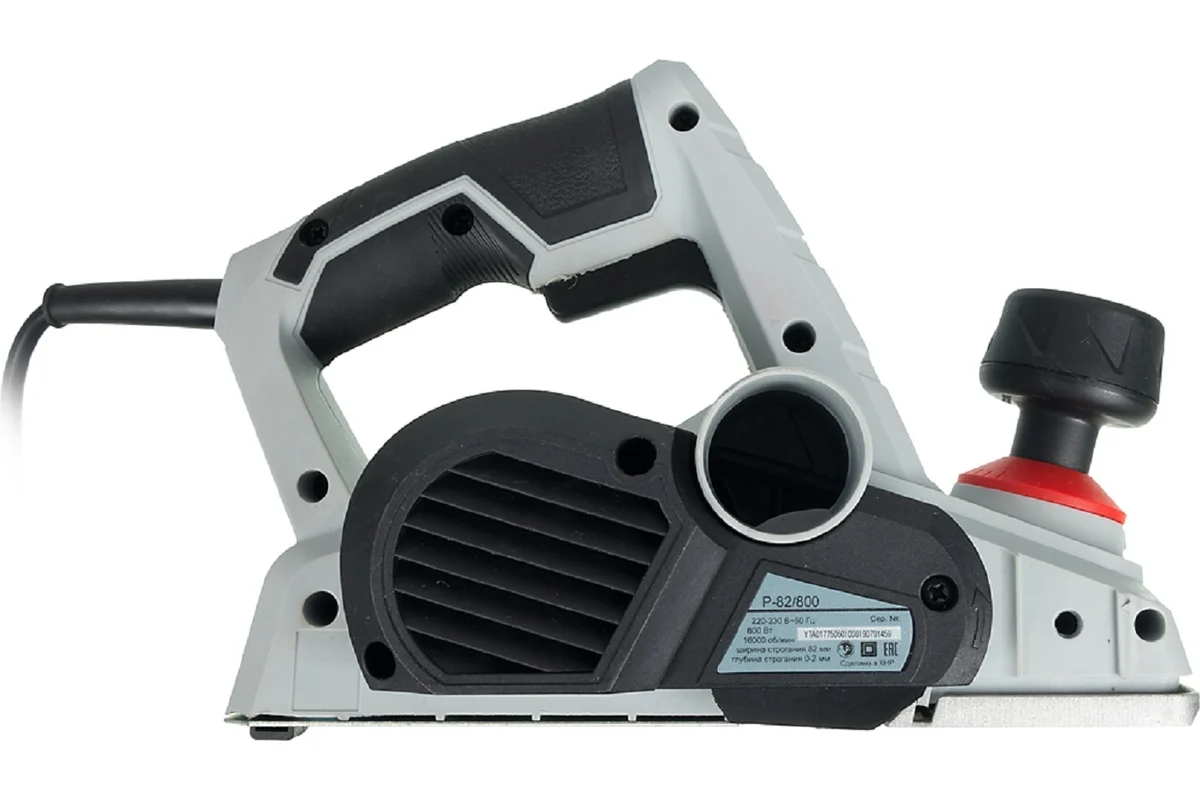 РЕСАНТА Р-82/800  Рубанок, 800 Вт, 16000 об/мин, шир/гл. строг. 82/2мм, 3 кг