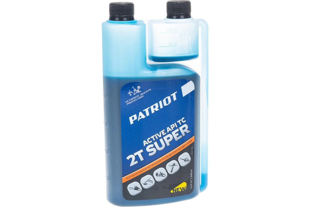 Масло полусинт. PATRIOT SUPER ACTIVE 2T дозаторная 0,946л.
