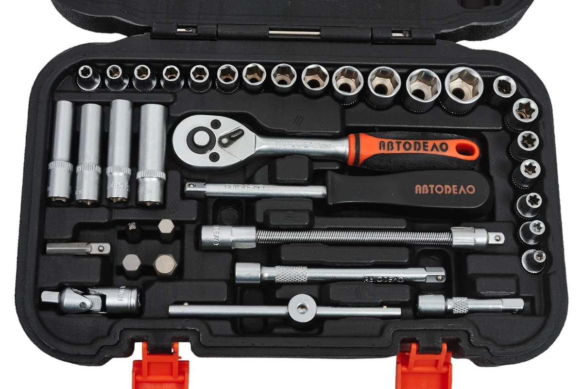 Набор торцевых головок 64 пр. 1/4"DR  //АВТОДЕЛО