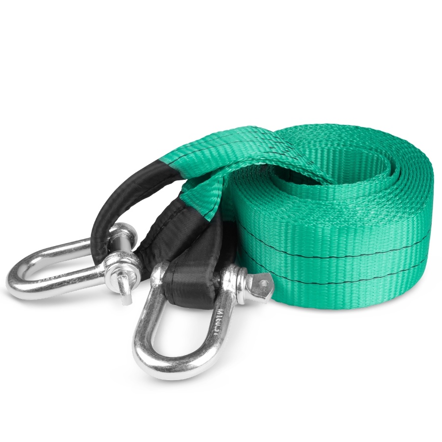 Трос буксировочный 10т 5м (усиленный, цвет-зеленый) EXPERT ST-105B  AVS