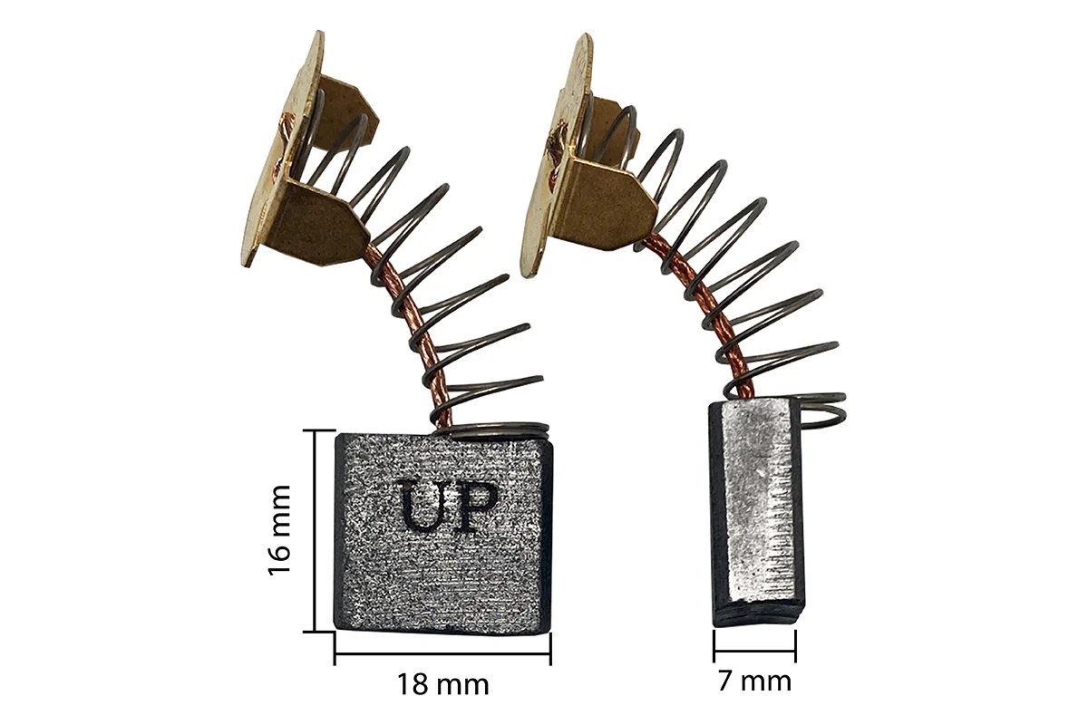 Щетка графитовая UNITED PARTS 7х18х16мм для MAKITA СВ-203 (аналог 191953-5)							