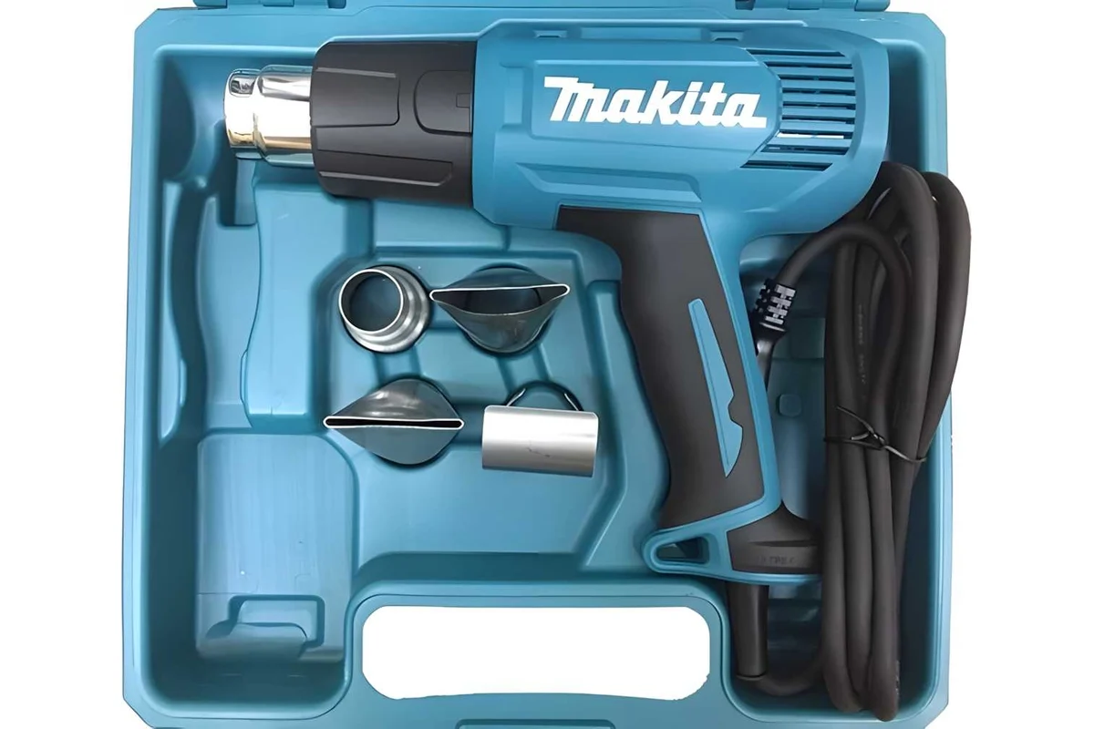 Makita Фен HG5030K, 1,6кВт, 350-500*С, 350 или 500л/мин, 4 насадки, кейс