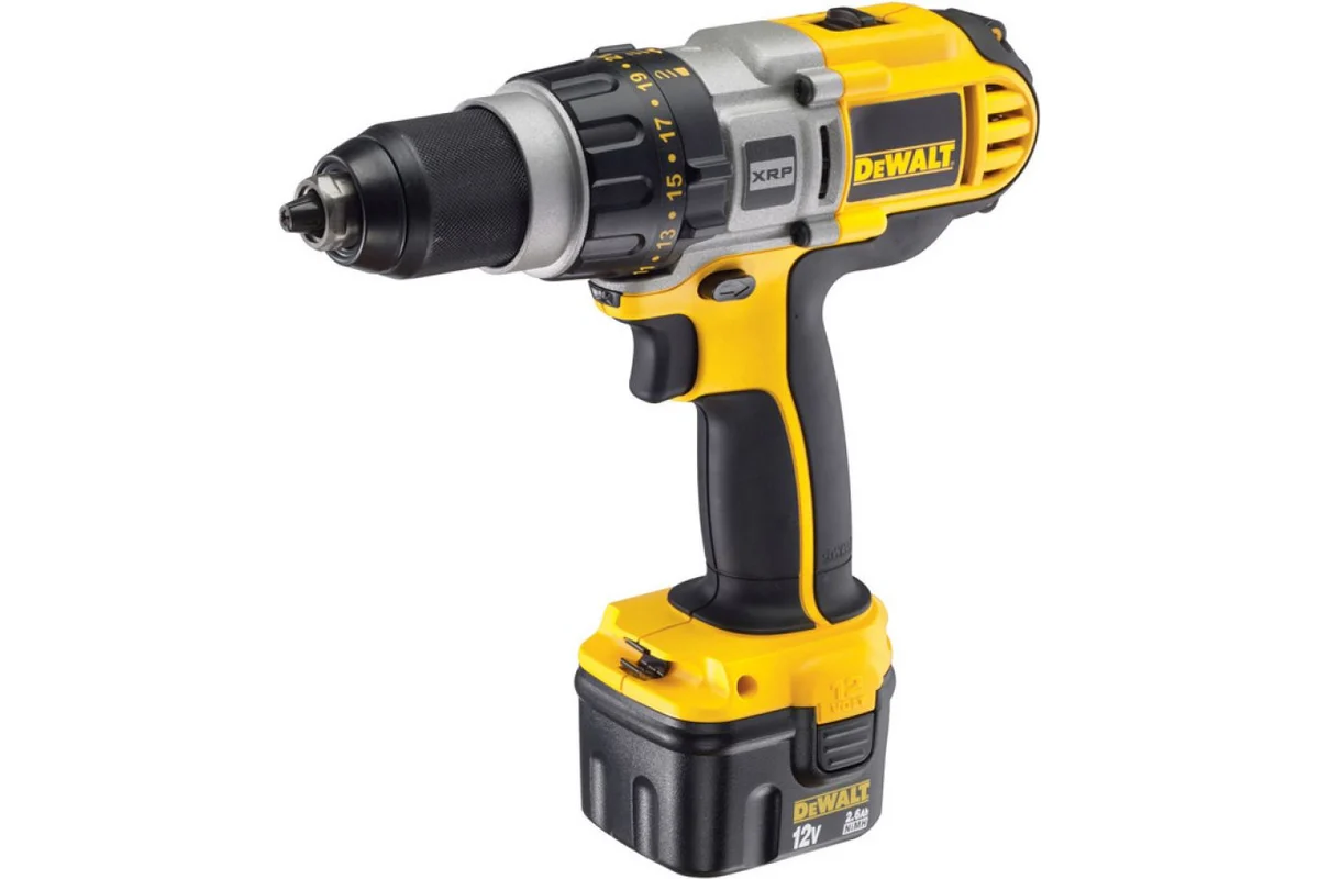 Аккум. дрель DeWalt  DCD 940 B2, 12В,2х2.6АчNiMh,БЗП-13мм, 44Нм,2.4кг,чем,подсветка раб.зоны