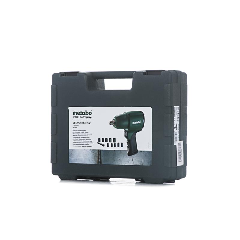 Metabo Пневмогайковерт DSSW 360 Set, 1/2", , кейс, набор головоr