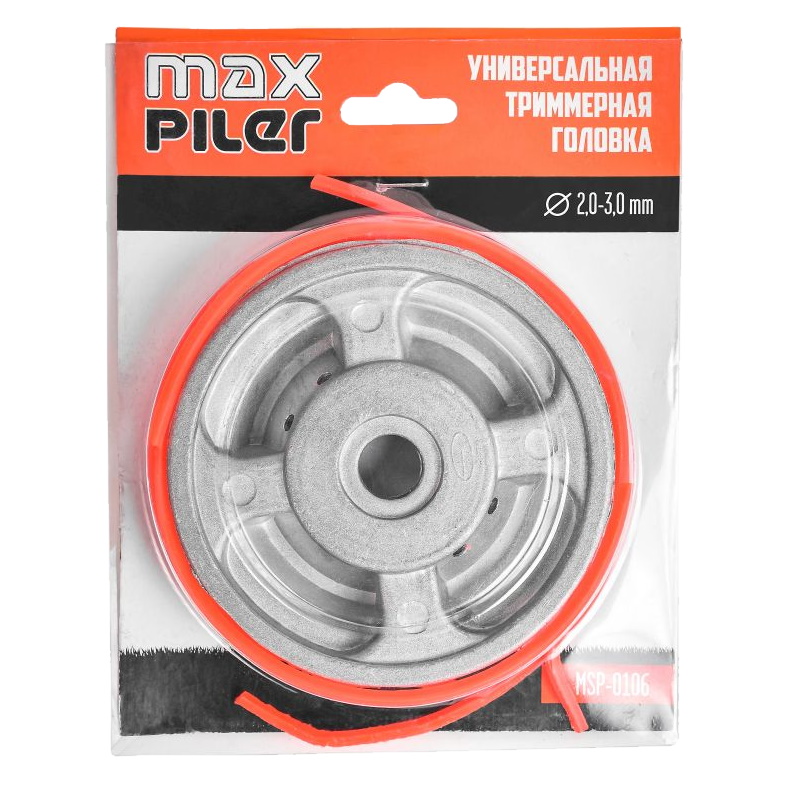 Головка-шпуля для триммеров MAXPILER MSP-0106 (тип "паук", ручная, Ø3мм, леска-ус 4 шт.)