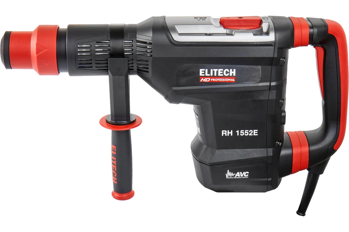 Перфоратор, SDS-max, AVC, 1500Вт, 52мм, 2реж, 2-15Дж, 1380-2760уд/мин, 9.4кг, пл.пуск, чем, смазка