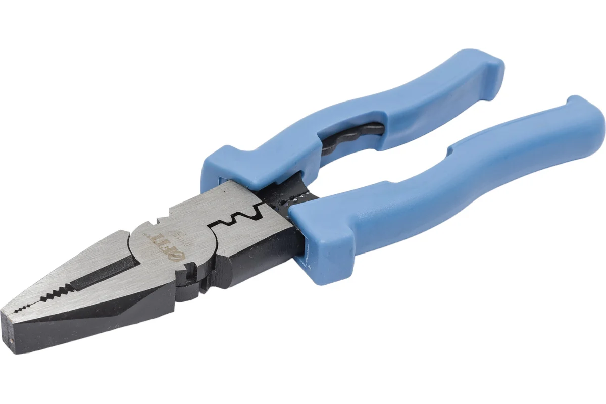 Плоскогубцы комбинированные многофункциональные, пластиковые ручки, Профи 200 мм