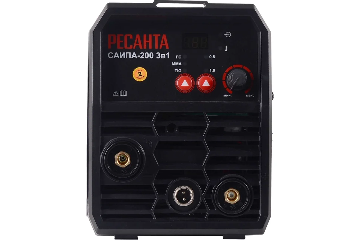 Сварочный полуавтомат САИПА-200 3в1 инвертор, полуавтомат, MMA, FCAW, TIG, 140-270 В, 15-200 Ресанта