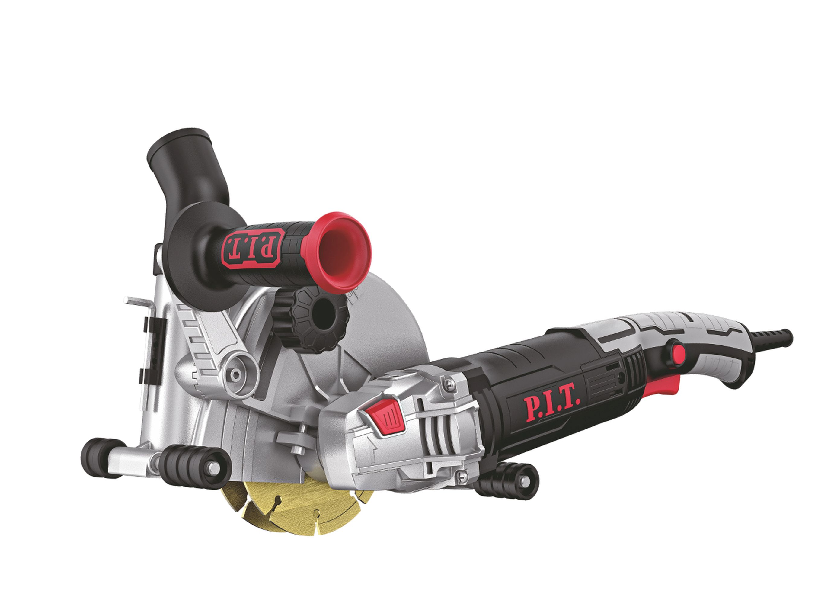 Штроборез электрич. P.I.T. PWC125-C (1400Вт, 125мм, 9000об/мин, 2 диска, глуб. 0-30мм, шир. 3-30мм)