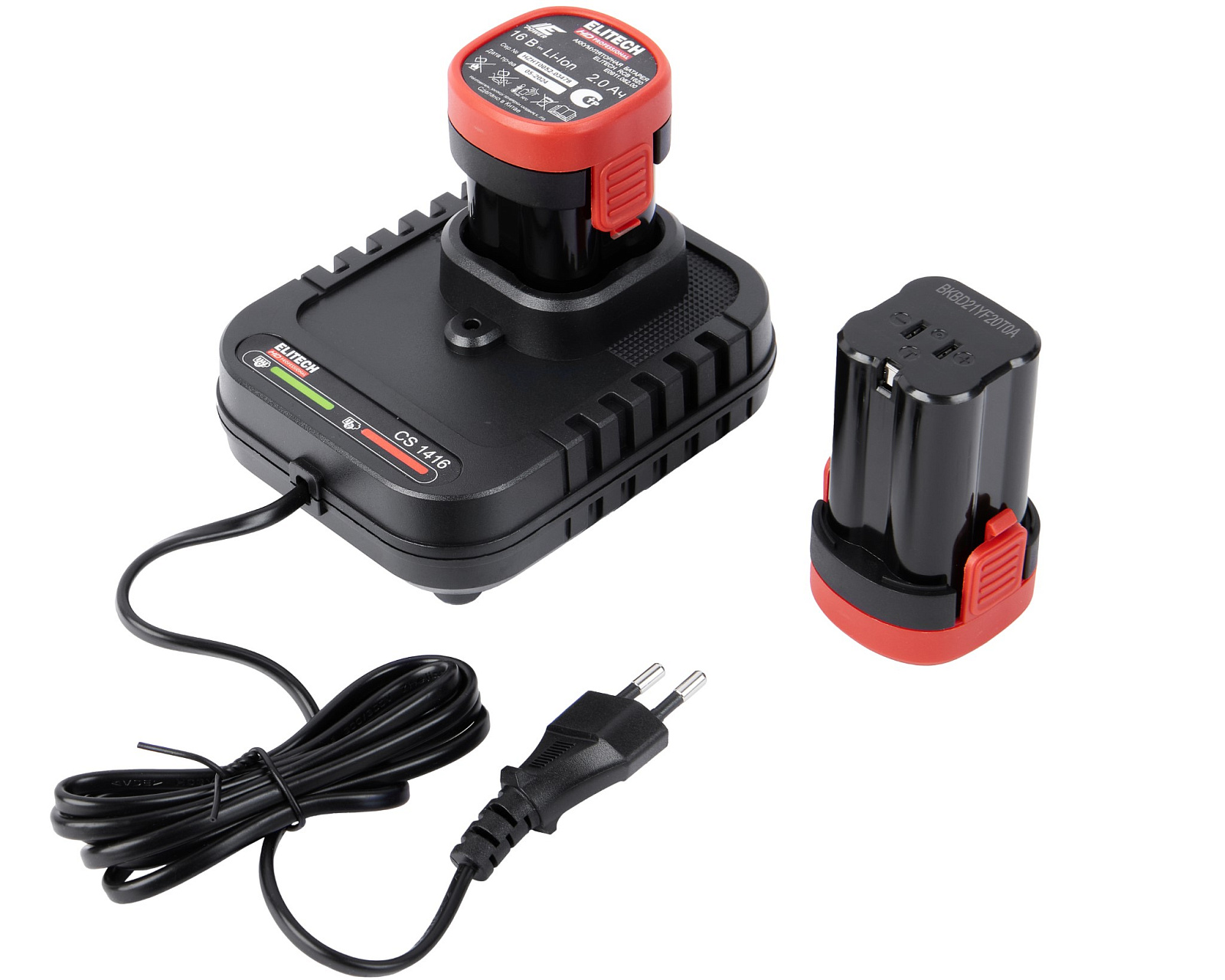 ELITECH CD 16L2 (E2201.039.01) Дрель ак,б\щет,16В,2х2.0Ач,Li-ion,БЗП-10мм,0-450\1600об\м,55Нм,1.1кг,