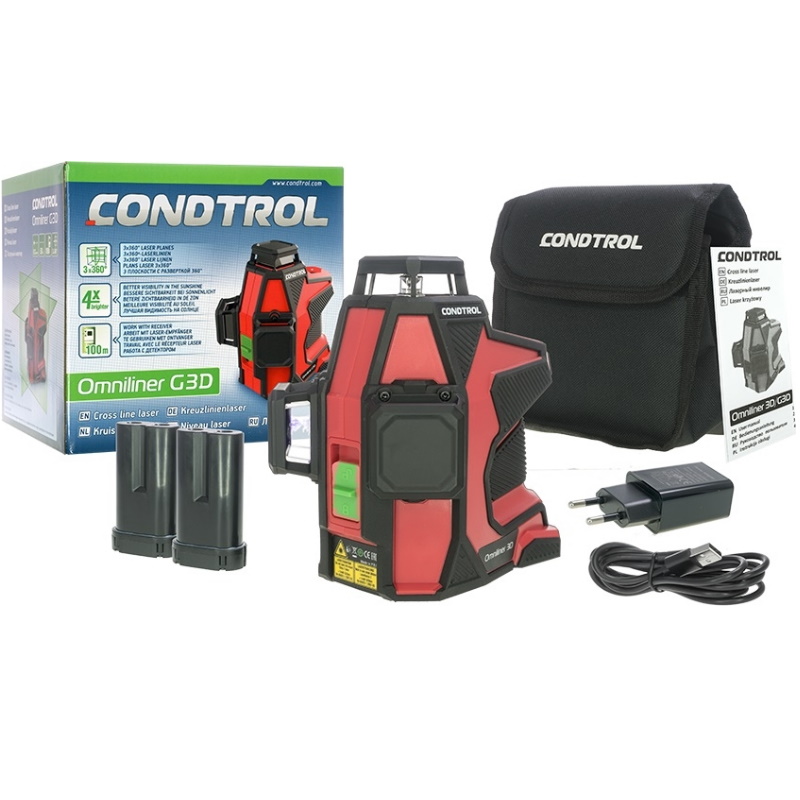 Лазерный нивелир-уровень Omniliner G3D, диап. 50/100 м  CONDTROL