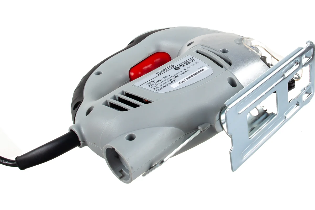 РЕСАНТА Л-80/750 Лобзик эл. 750Вт, 500-3000 ход/мин, рез сталь -10мм, дерево 80мм