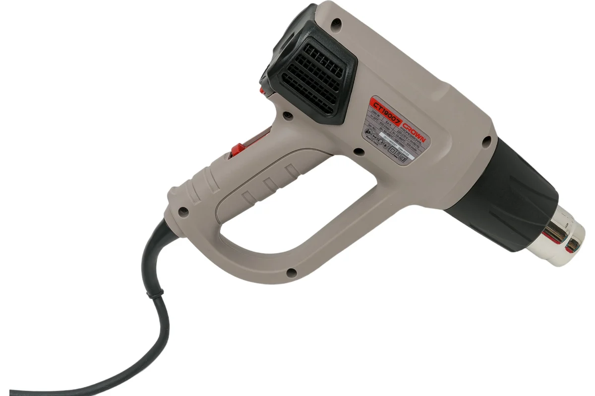 Фен технический CROWN CT19007 BMC, 2000 Вт, 50-600 С, 500 л/мин.кейс