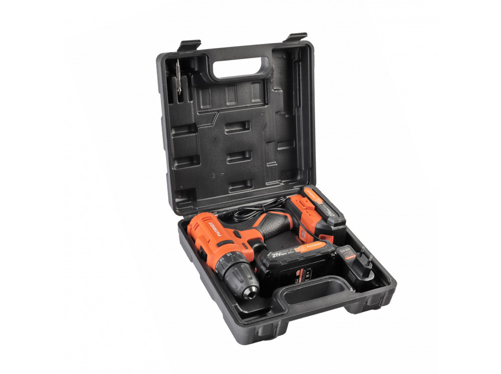 Дрель-шуруповерт аккумуляторная PATRIOT BR 189UES, две АКБ Li-Ion 18В, 2,0 Ач, 29Нм, 2 скорости, кей